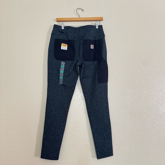Carhartt Force Midweight Pocket Leggings in Navy Heather/ Navy - Picture 4 of 7